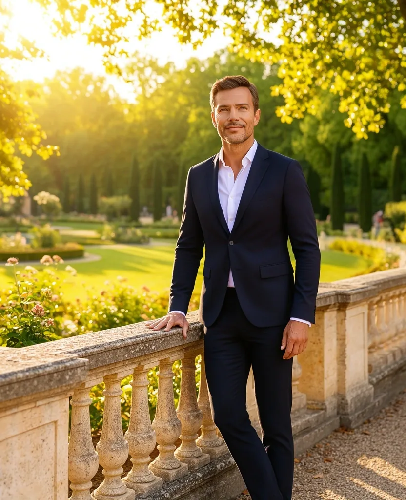 Le coach se promenant dans les parcs de Bordeaux